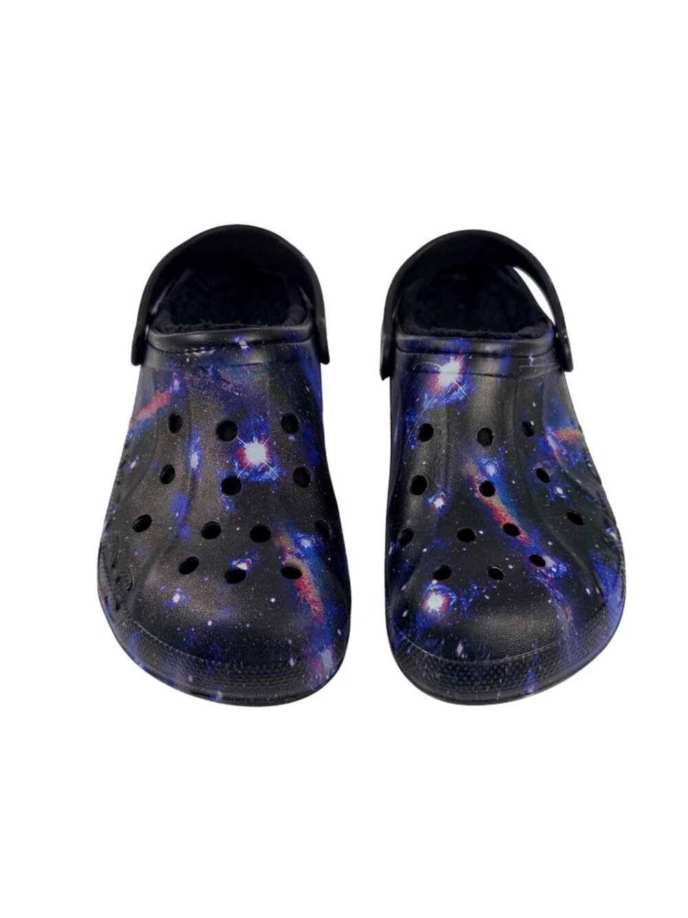 Crocs Galaxy Print Fuzzy-Lined Clogs For Adults Slip-On Design Mens 11